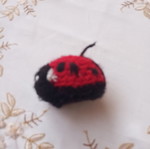 Crocheted ladybug toy