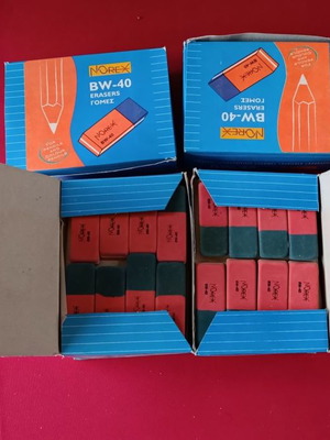 Noki BW40 Eraser for Pencil and Pen new, pack of 4 boxes 160 pcs