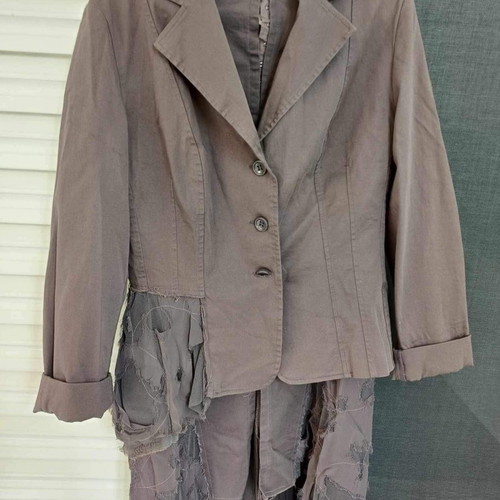 Brown jacket used with matching skirt, size 44