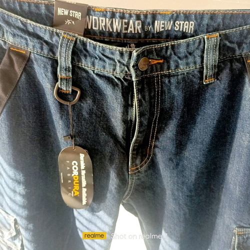 Εργασιακά καρό τζιν New Star Cordura καινούργια, μέγεθος L