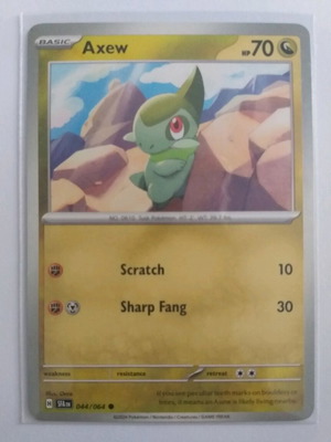 Pokemon Axew Common Card new condition