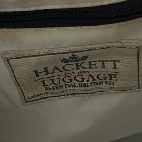 Hackett Gbk Duffle Canvas Bag used, white multi colour