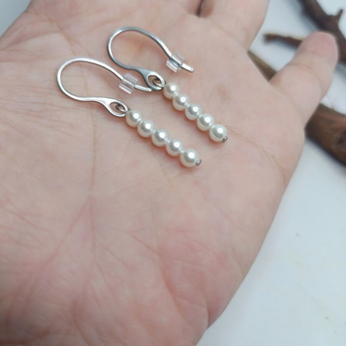 Earrings with Natural Pearls made of Stainless Steel new