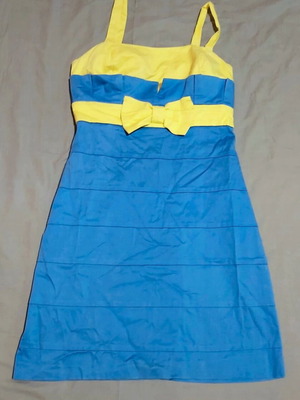 Women's blue electric mini dress Angelo like new, size S
