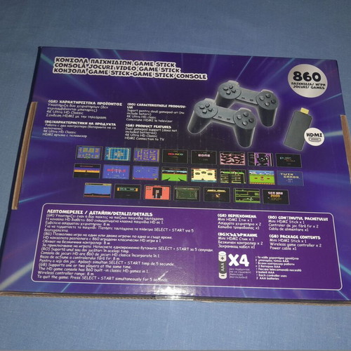 Game Stick gaming console new with 860 retro games and 2 wireless controllers