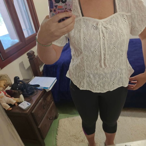 Kipour Style Top XXL like new, white, polyester