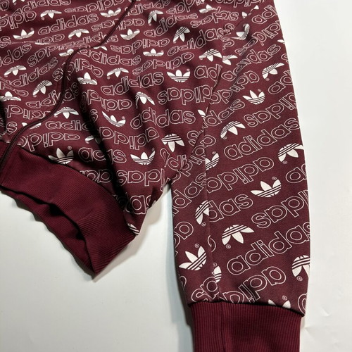 Adidas Originals Y2k Pullover Monogram Vintage Jacket 2018 Crimson size L like new