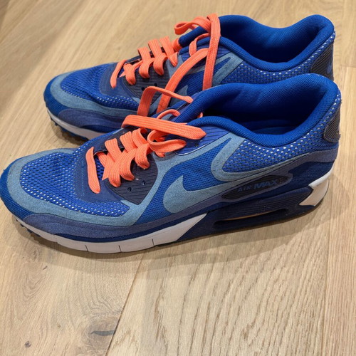 Nike athletic shoes used, blue, size 43