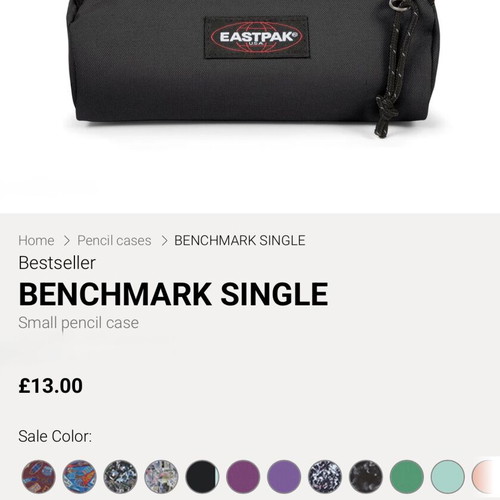 Eastpack Benchmark Single pencil case black, like new