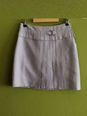 Orsay short skirt gray like new, summer with decorative pleats