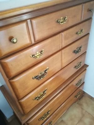 Chest of drawers with 6 drawers, wood