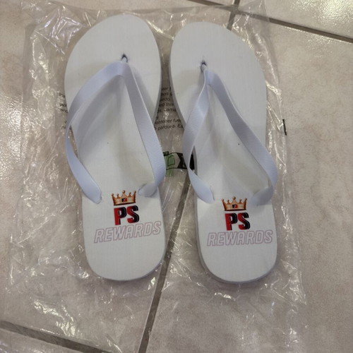 White Flip Flops new, size L/XL