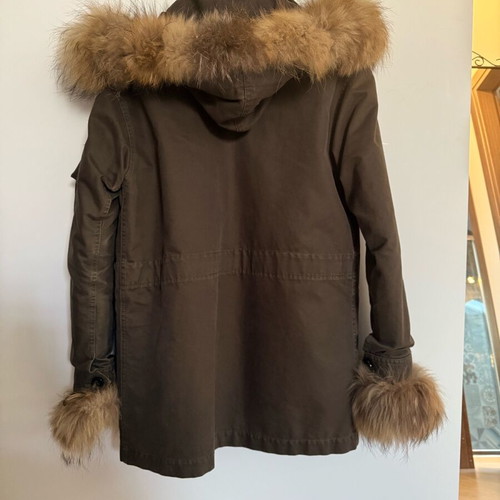 Zini jacket used, green, size S, with removable fur
