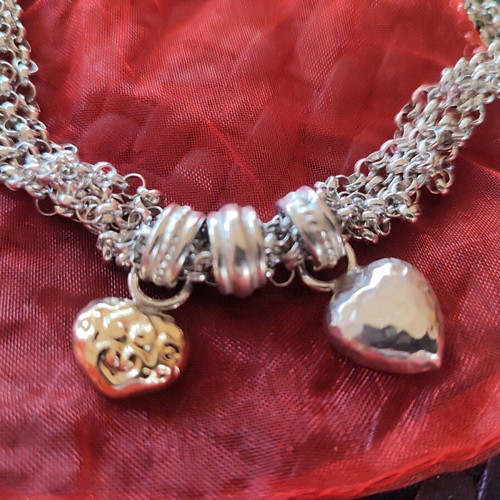Folli Follie silver-gold 925 & 585 necklace like new
