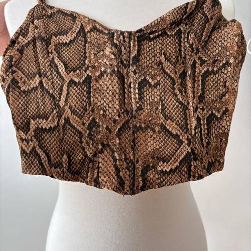 Corset snake print short top Zara like new