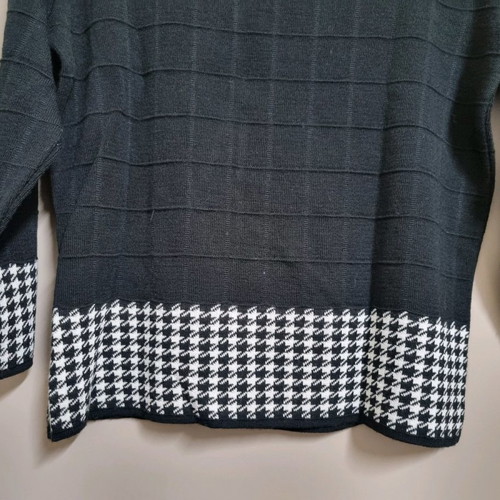 Women's merino wool sweater 3/4 sleeve like new, black size L