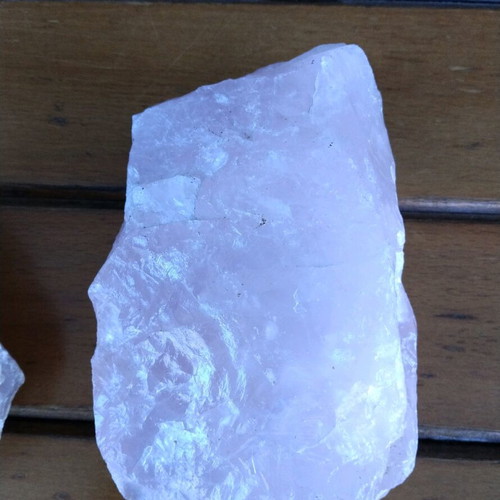 Mineral stones used, purple 11cm 505g and pink 13cm 567g