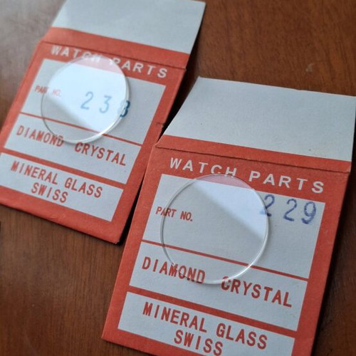 Watch glass crystals new, pack of 10 for watches