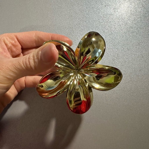 Flower hair clip new gold