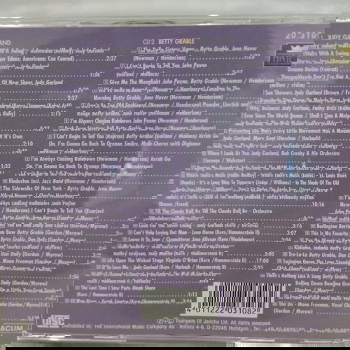 Judy Garland Betty Grable The Sound Of The Movies CD σαν καινούργιο, pop
