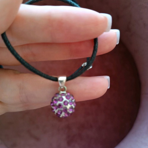 Necklace with leather cord like new