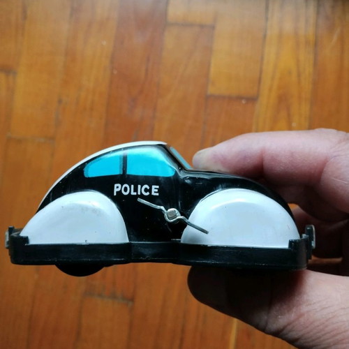 Tin toy used, wind-up police car from 1970s Japan