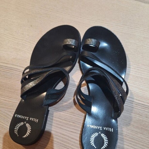Black sandals size 38, worn once