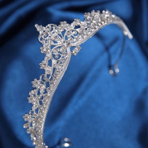 Bridal Tiara with Crystal Rhinestones, New