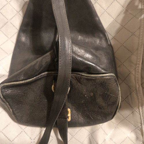 Elmani leather bagpack backpack used with minimal visible wear