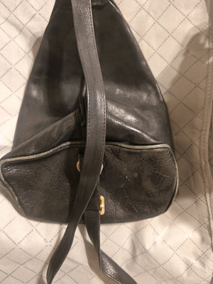 Elmani leather bagpack backpack used with minimal visible wear
