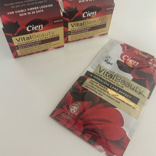 Cien VitalBeauty night creams and facemask set new, anti wrinkle care