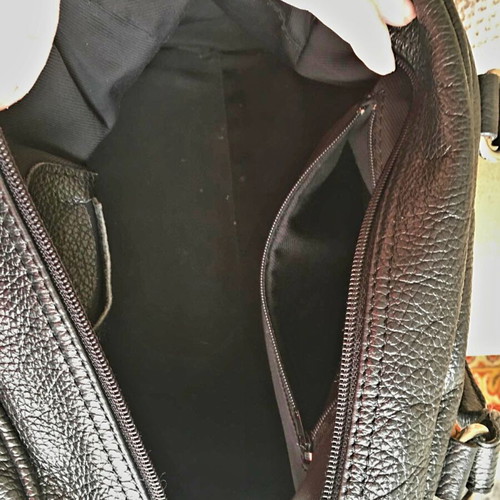 Black leather handbag like new