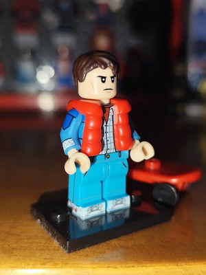Marty McFly figure like new with base and accessories