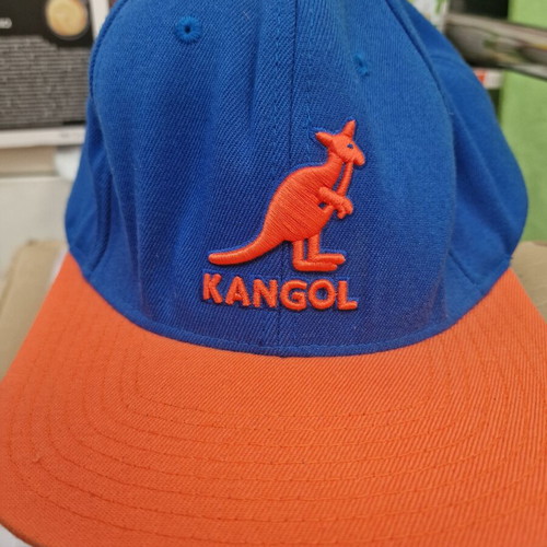 Kangol men's hat new, blue and orange, size S