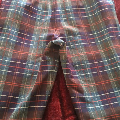 Moutaki plaid pants like new, size M 38 10, gray and red