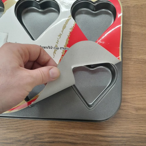 Nonstick Heart-Shaped Baking Pan 34x26cm New
