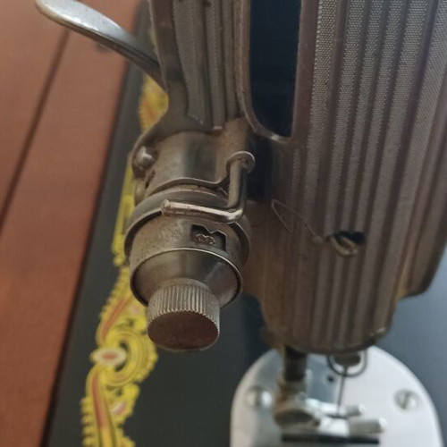 Zampa sewing machine used, vintage 70s with cabinet