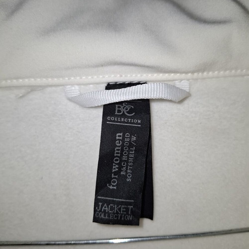 B&C Collection women's softshell jacket with hood new, white