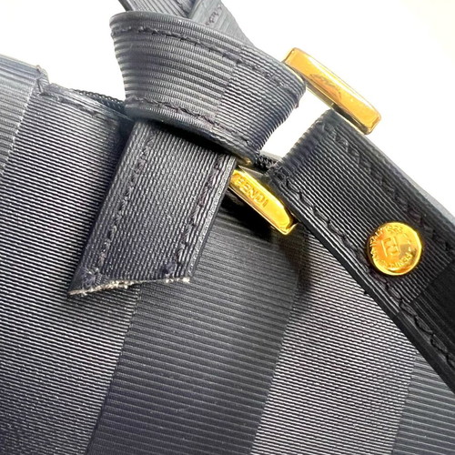 Fendi classic striped vintage belt bag used, gray