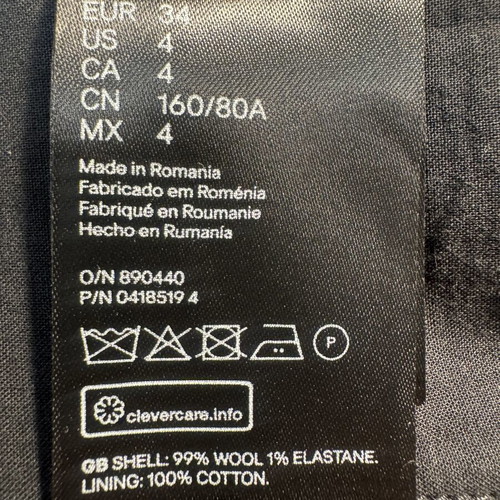 Corset H&M black size XS new