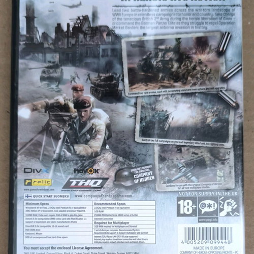 Company of Heroes Opposing Fronts PC DVD-ROM like new