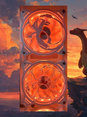 Charizard Pokemon Fan Covers 120mm new, durable plastic