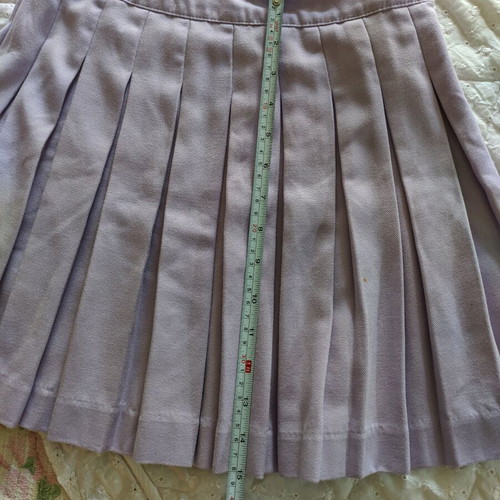 Mini skirt with pleats like new, pastel purple, size 34