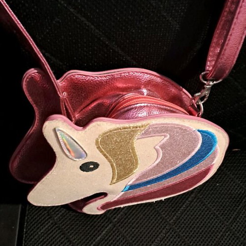 Unicorn crossbody purse bag pink multicolor like new