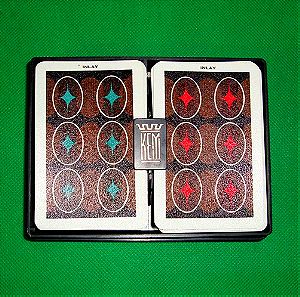 Πλαστικά τραπουλόχαρτα  1974 KEM INLAY Plastic Playing Cards Double Deck