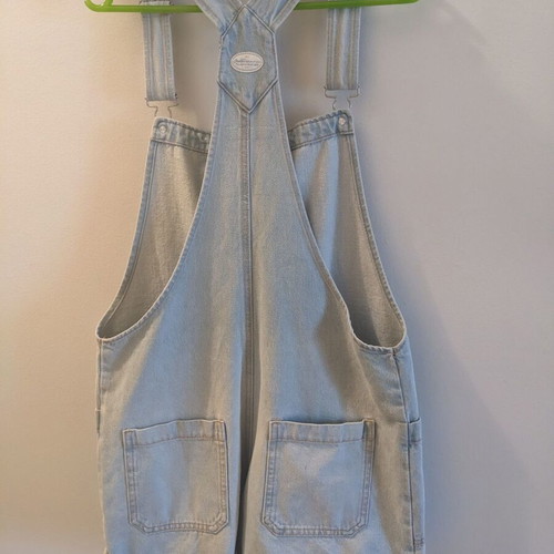 Pull & Bear denim jumpsuit, grey and blue, size M