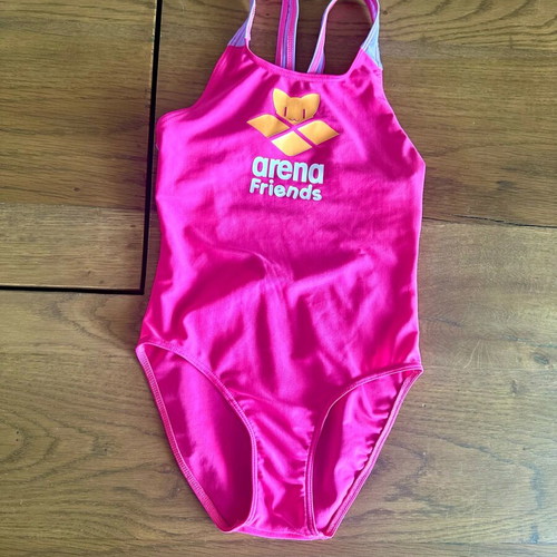 Arena onepiece swimsuit for girls size 6-7 like new, pink