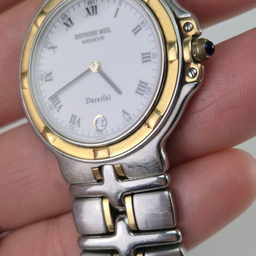 Raymond Weil Parsifal 9190 μεταχειρισμένο δίχρωμο ρολόι quartz