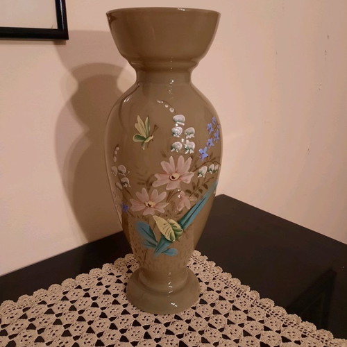 Antique hand-painted vase used, height 29 cm
