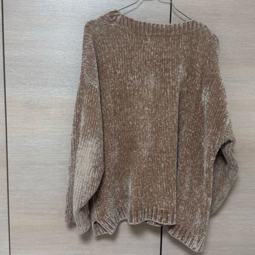 Stradivarius chenille sweater beige light brown